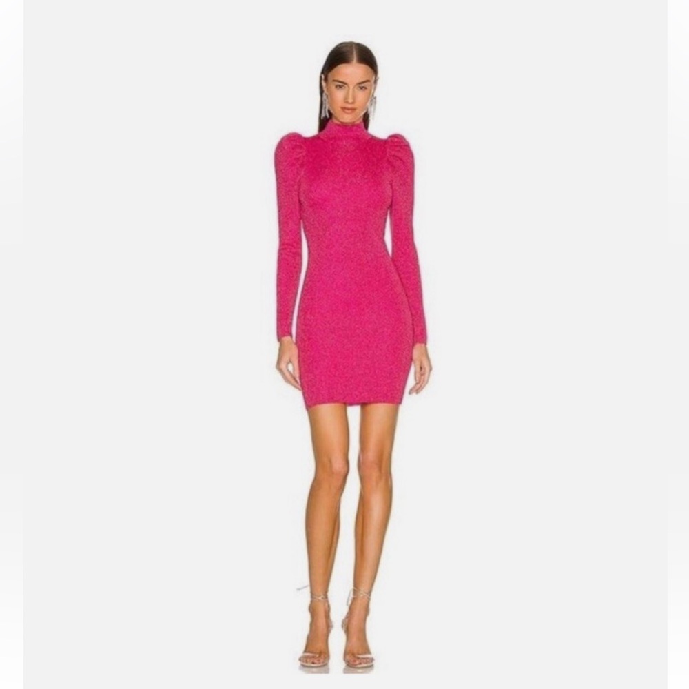 Alice + Olivia Wool Blend Baddie Barbiecore Sweater Dress💕💅🏻